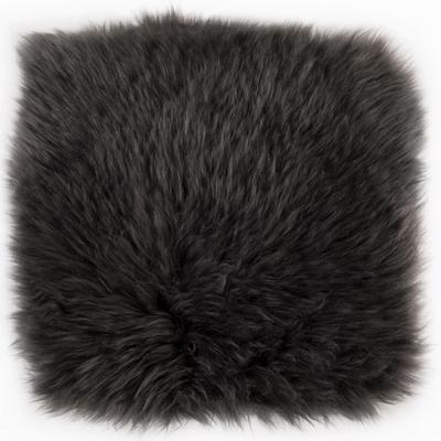 Stuhlkissen LUXOR LIVING "Sitzauflage Lammfell", schwarz (schwarz, felloptik, unifarben), B:34cm H:5cm L:34cm, Lammfell, Dekokissen_Sitzkissen_Kissenhüllen, Sitzauflage, rund oder eckig, echtes Lammfell, auch als 4er Set Image
