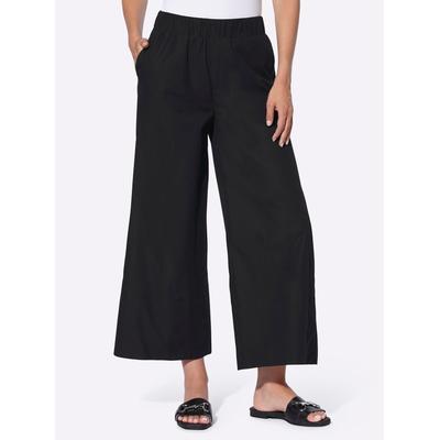 7/8-Hose HEINE, Damen, Gr. 42, Normalgrößen, schwarz, 100% Baumwolle, unifarben, 7/8-Länge, Hosen Image