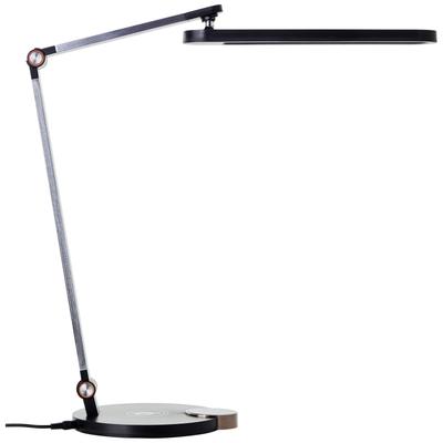 BRILLIANT LED Schreibtischlampe "Officehero", schwarz, B:51cm H:40cm T:18cm, Lampen, Wireless charging, 1000 lm, dimmbar