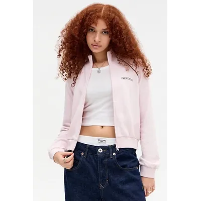 iets frans. Ally Shrunken Track Top - Pink XL at Urban Outfitters