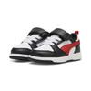 Sneaker PUMA "Rebound V6 Lo Sneakers Kinder", Kinder, Gr. 24, rot (weiß for all time rot schwarz), Obermaterial: Synthetik, Textil; Futter: Textil; Innensohle: Textil; Laufsohle: Gummi, Schuhe