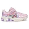Sneaker GEOX "J FADINLIGHT GIRL Blinkschuh", Kinder, Gr. 29, pink (pink, lila), Textil, Synthetik, modisch, Schuhe, Disney Schuh, Klettschuh, Frozen Sneaker mit Blinkfunktion