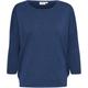 Rundhalspullover SAINT TROPEZ "A2561, MilaSZ R-Neck", Damen, Gr. S (36), blau (titan melange), Feinstrick, Obermaterial: 80% Viskose, 20% Polyacryl, meliert, modisch, normal, Rundhals, 3/4-Ärmel, Pullover