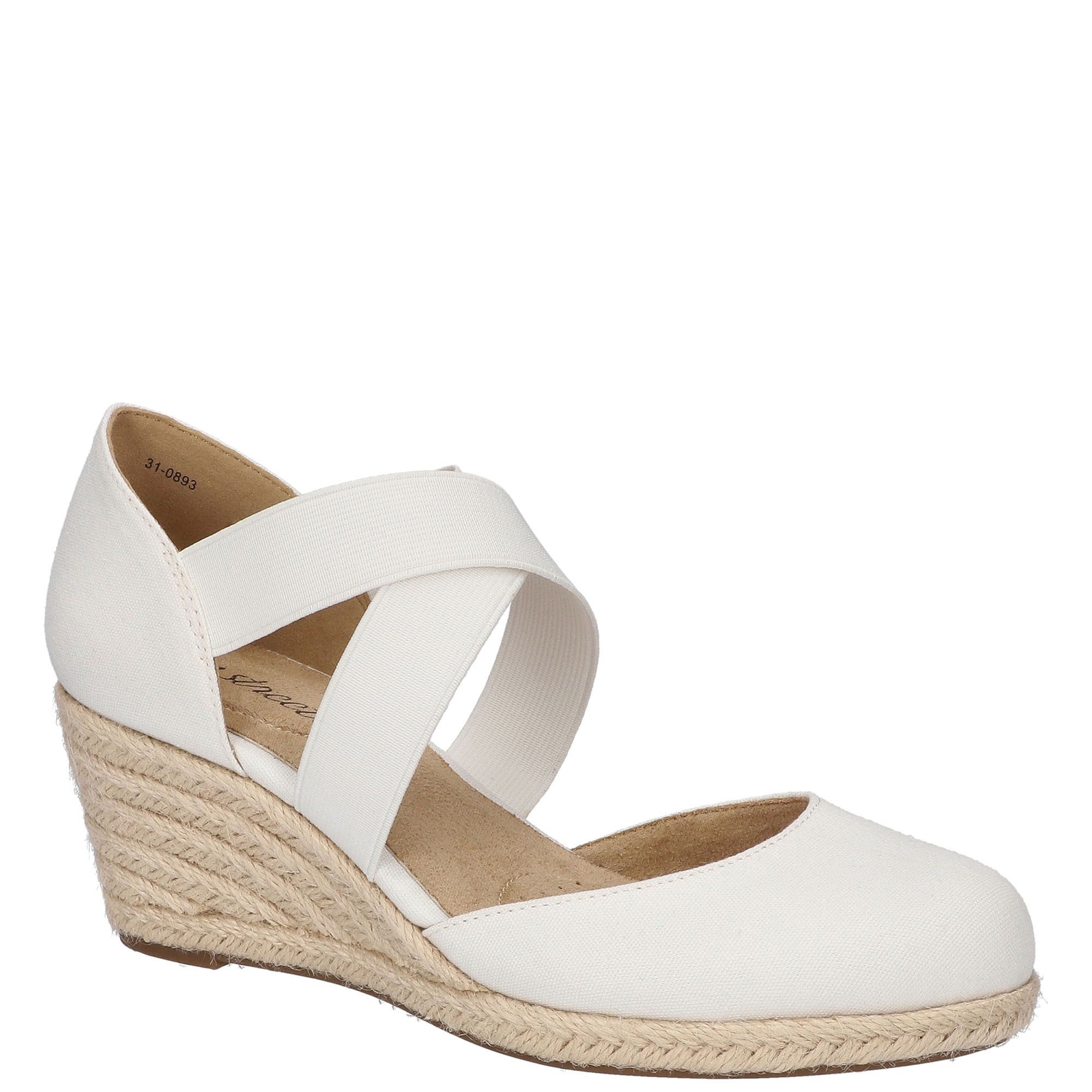 Easy Street Pari - Womens 8 White Sandal N