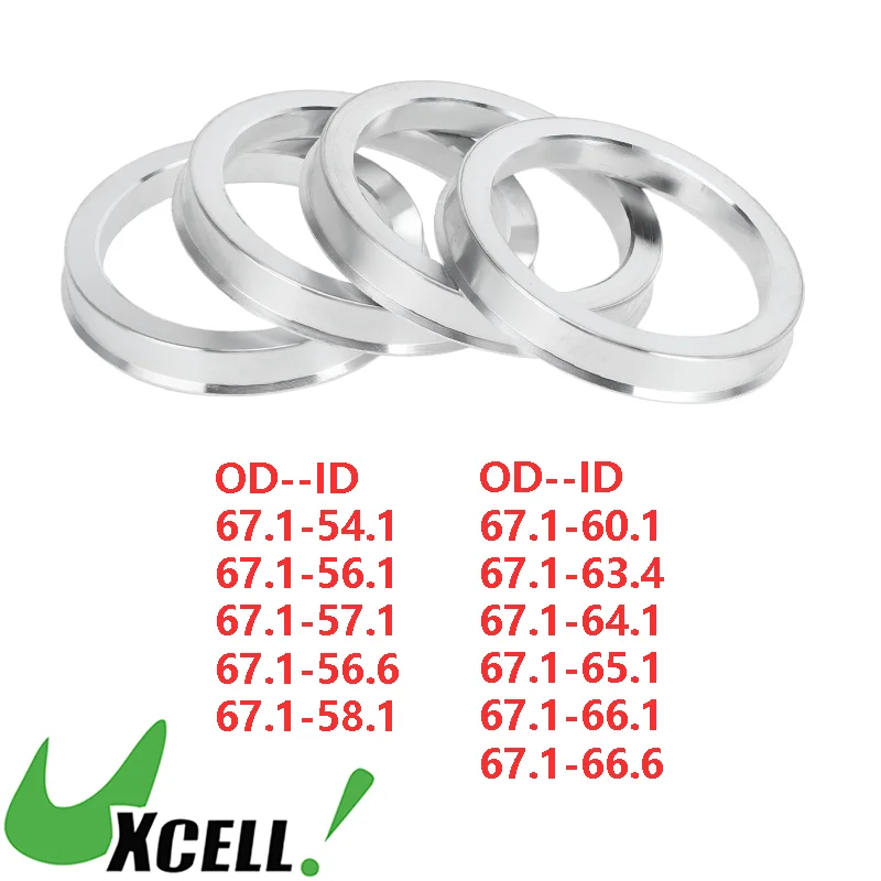 UXCELL Anelli centrali per mozzo auto diametro esterno 67,1 mm a ID 54,1 mm 56,1 mm 57,1 mm 56,6 mm 58,1 mm 60,1 mm 63,4 mm 64,1 mm 65,1 mm 66,1 mm 66,6 mm