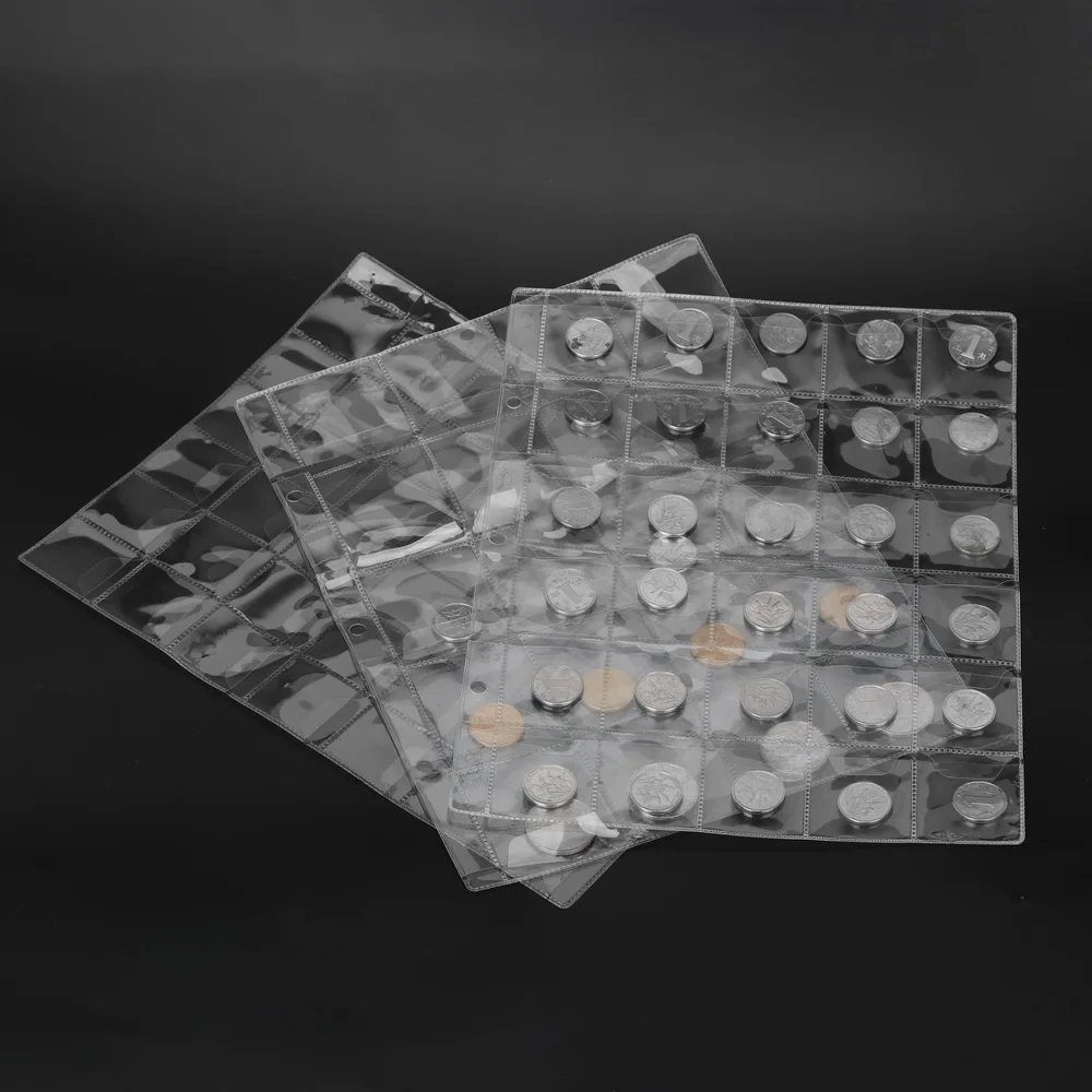 Sammlung Geld Album Fall 20/30/42 Taschen Münzen Sammlung Album Mini Penny Münze Lagerung Alben Klassische Münze Halter Blatt Image