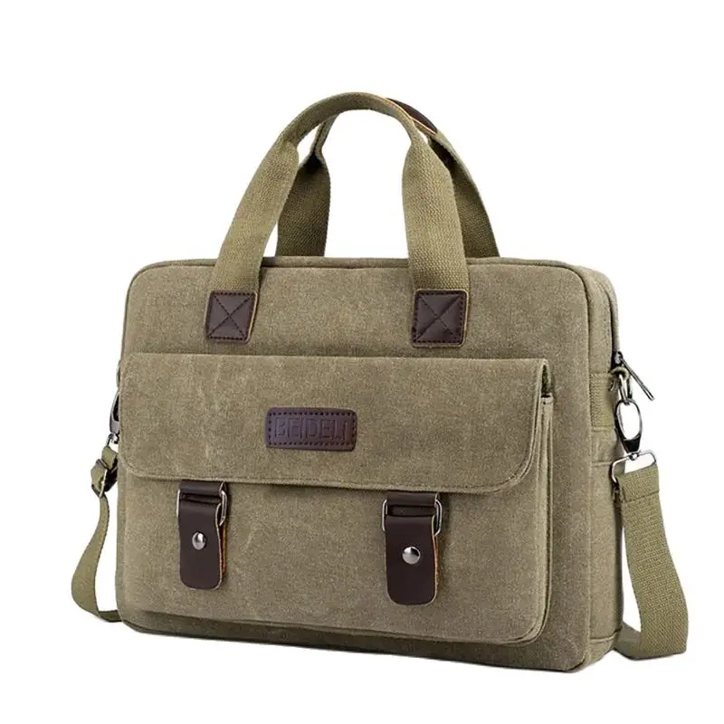 Herren Leinwand Messenger Umhängetasche lässig Vintage große Kapazität Umhängetasche Geschäfts reise Pendler Schulter tasche für Männer Image