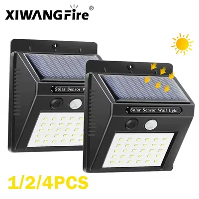 LED Solar Motion Sensor Wand Licht 1/2/4PCS Outdoor Solar Lichter Für Hof Garten Zaun garage Wasserdichte Straße Lampe
