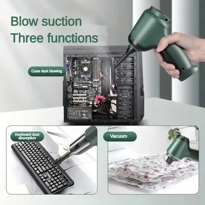 Multifunktionaler kabelloser 3-in-1-Staubsauger mit hoher Leistung, kabelloser tragbarer Auto-Staubsauger für Zuhause, Büro, Auto Image