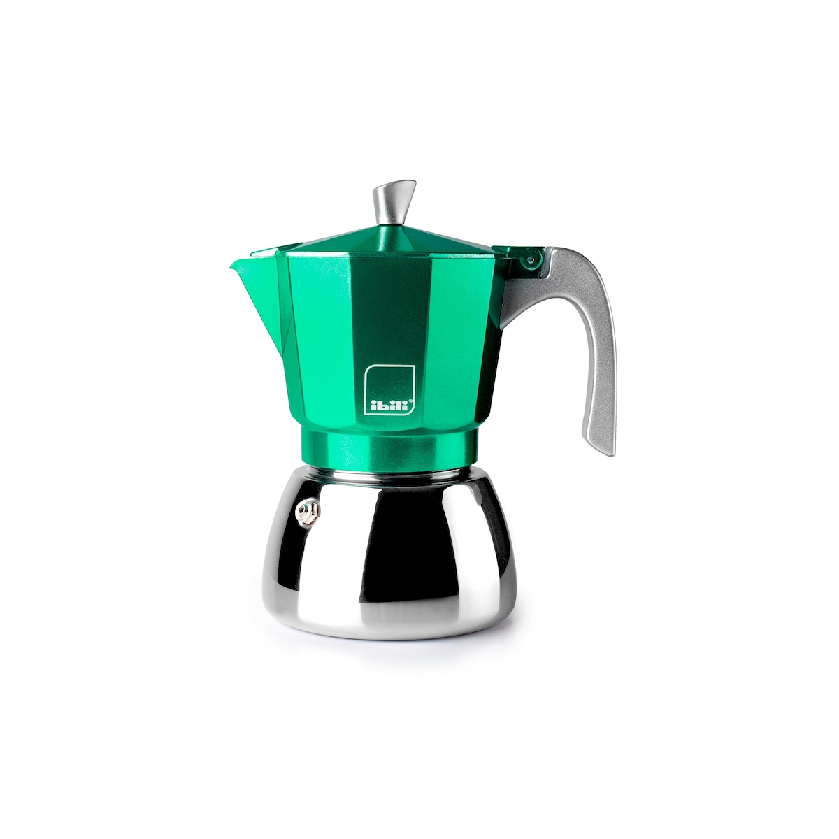 IBILI - Elba Green Espressokocher, 6 Tassen, 300 ml, Aluminiumguss, Edelstahlboden, induktionsgeeignet Image