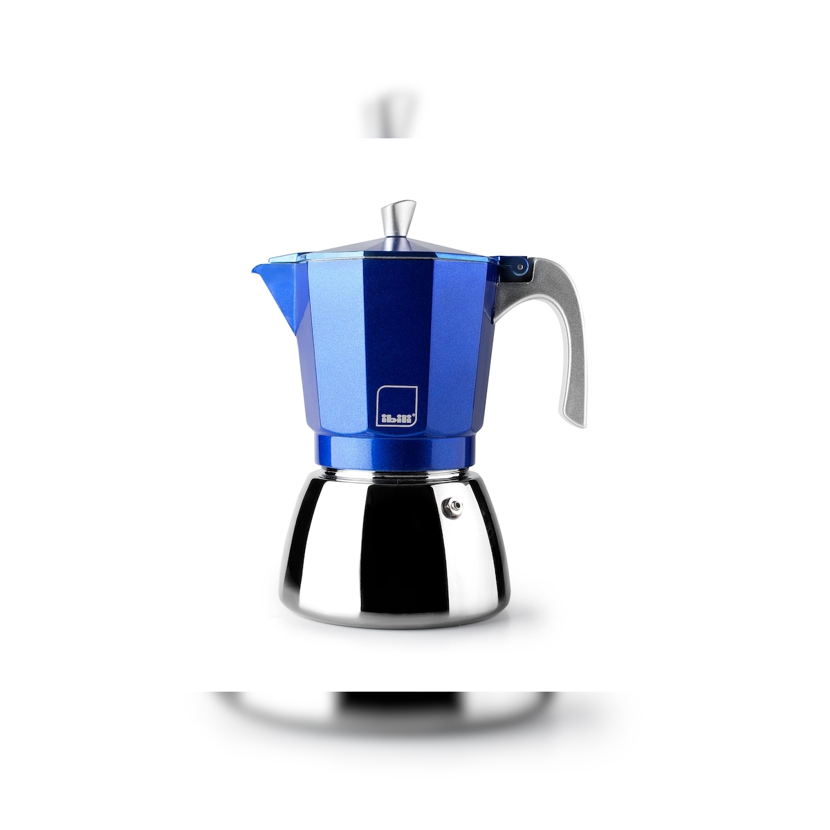IBILI - Elba Blue Espressokocher, 9 Tassen, 450 ml, Aluminiumguss, Edelstahlboden, induktionsgeeignet Image