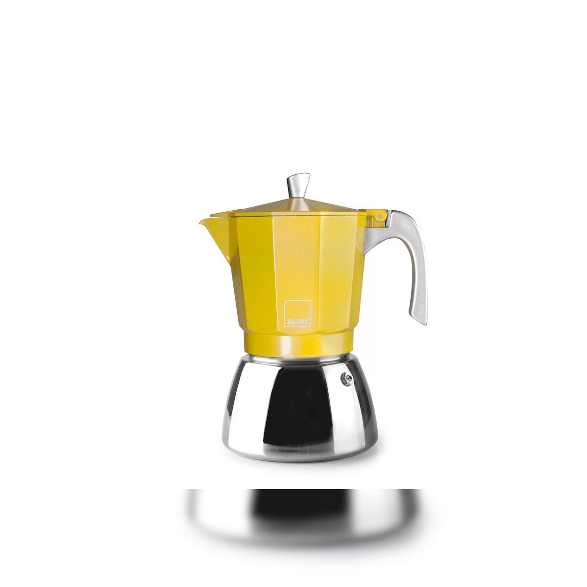 IBILI - Espressokocher Elba Peach, 9 Tassen, 450 ml, Aluminiumguss, Edelstahlboden, induktionsgeeignet Image