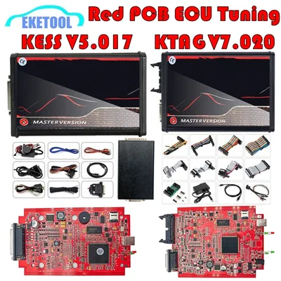 Neuester ECU-Programmierer KESS V2.80 EU Red KTAG V7.020 4 LED 2.25 SW Online KESS V5.017 K-TAG 7.020 Master KESS 5.017 OBD2-Tuning