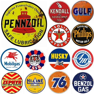 Metallblechschilder, Wimpzoil, Tankstelle und Motoröl, Poster, Reproduktion, gealterter Vintage,