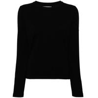 Hallie Organic-Cashmere Jumper - Black - N.Peal Cashmere Knitwear