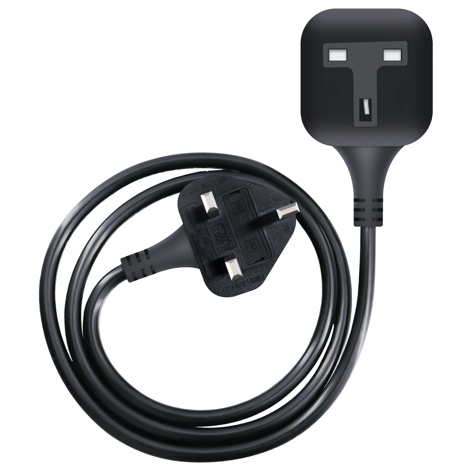 3/5/7 m Netzkabelsteckdose nach britischem Standard, 3-poliger Stecker auf Buchse, Verlängerungskabel-Netzteil, 13 A, 250 V, 3250 W Image