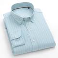 Per uomo Camicia Oxford Giallo blu grigio blu Verde chiaro Rosa Viola Manica Lunga A righe Colletto italiano visibile Scuola Matrimonio Bottoni Abbigliamento 100% Cotone Neutro Moda Quotidiano