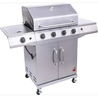 Performance Series Convective 4-Burner with Side Burner Cabinet Propane Gas Grill