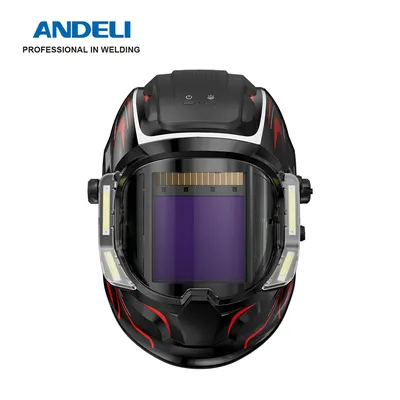 ANDELI Welding Helmet Large Viewing True Color Solar Powered Auto Darkening Welding Mask for TIG MIG