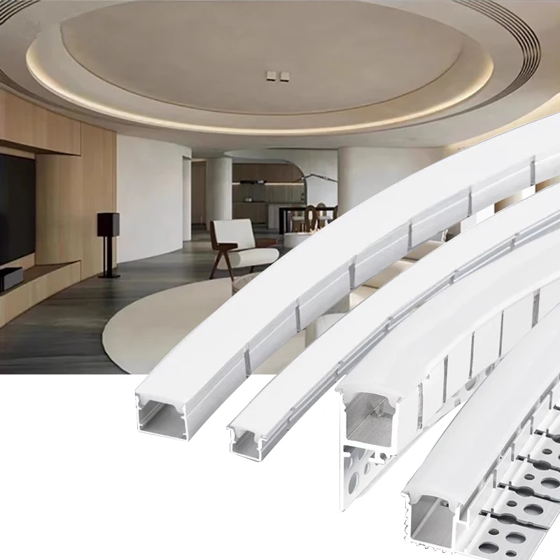 Einbau gebogenes LED-Aluminiumprofil, biegbare lineare Lampe, Decken-Eck-Rücklicht, kreisförmige Decke, Innen-Umgebungsbeleuchtung Image