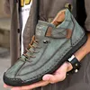 Herren Leder Freizeit schuhe hand gefertigte atmungsaktive Herren Slipper Mode Herren Turnschuhe Mokassins Luxusmarke Boots schuhe plus Größe 38-48