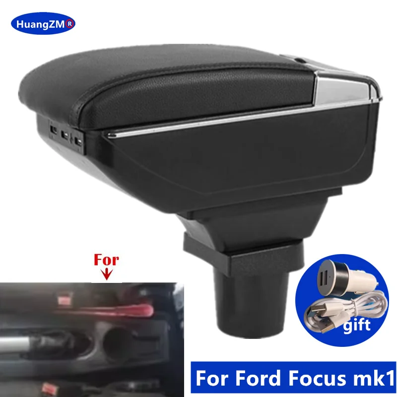 Auto Armlehne box Center Storage box Für Ford Focus mk1 Armlehne Box Innen Gewidmet Retrofit Auto Zubehör Image