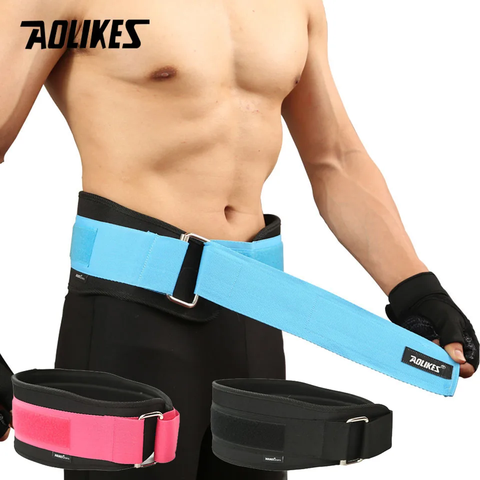AOLIKES 1PCS Sport Druck Gewichtheben Bodybuilding Taille Unterstützung Gürtel Fitness Hocken Training Lendenwirbelsäule Rücken Unterstützung