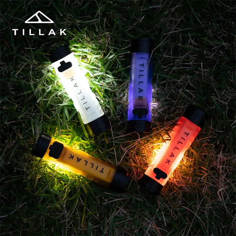 TILLAK LED-Taschenlampe mit Hut-Clip, tragbar, langlebig, wiederaufladbar, Clip-on-Taschenlampe, Outdoor-Camping, Umgebungsbeleuchtung Image
