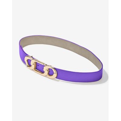 Jardin - Purple - Gold Chain Link Buckle Belt - Medium/Large