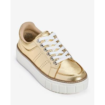 Vince Camuto - Gold Yellow - Metallic Lace Up Sneaker - 6.5