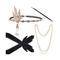 1920er Jahre Flapper Accessoires Gatsby Kostüm Accessoires Set für Damen 20er Jahre Kopfbedeckung Perlenkette Handschuhe Halter