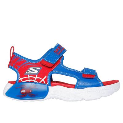 Skechers Boy's Creature-Splash - Bugtacular Sandals | Size 1.0 | Blue/Red | Synthetic | Machine Washable