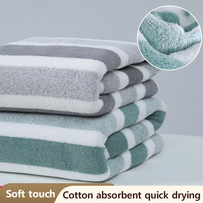 Set di asciugamani con motivo a righe Asciugamano morbido Asciugamano da bagno Asciugamani assorbenti ad asciugatura rapida per il bagno