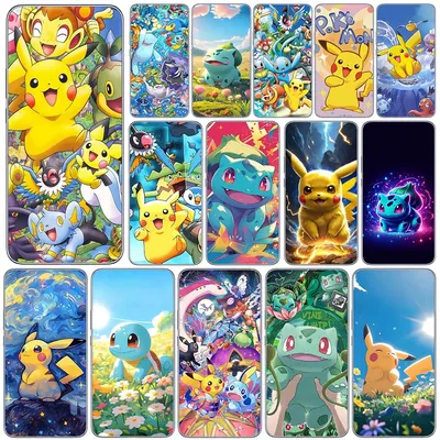 Squirtle P-Pokemons GO P-Pikachus Cover Phone Case for Motorola Moto G13 G14 G53 G54 G62 G72 G82 G84 E13 E20 G42 G32 G23 G22