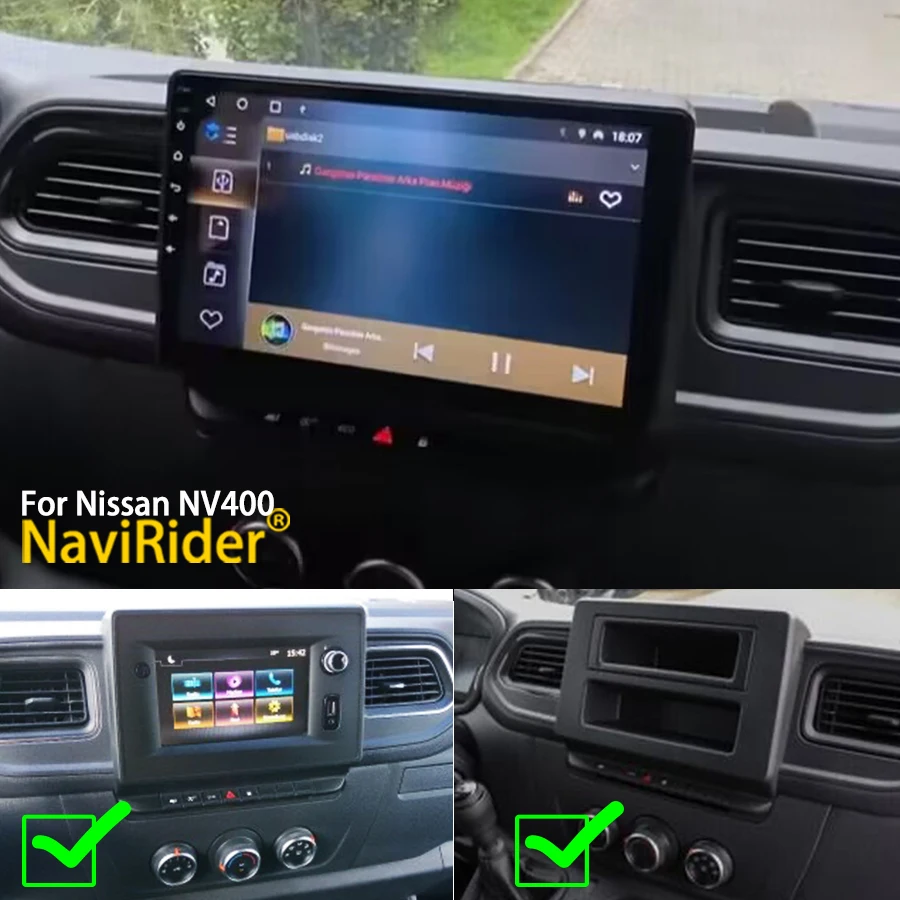 Android 14 Für Renault Master Nissan NV400 Opel Movano 2 2019 2020 2021 2022 2023 Multimedia Stereo Drahtlose Carplay 4G wifi GPS Image