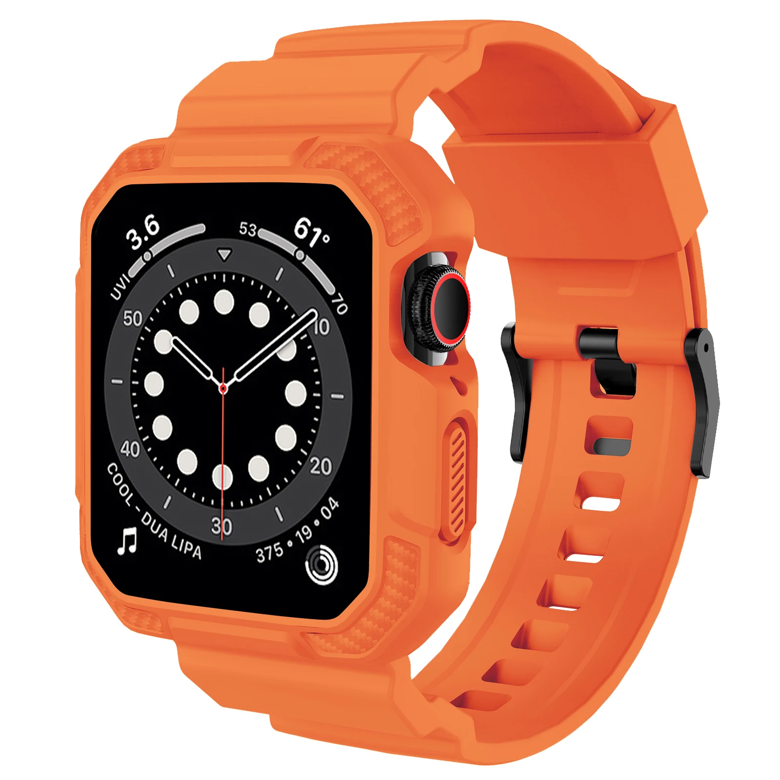 Orangefarbenes Uhrengehäuse mit Band Serie 8 Ultra 49 mm 45 mm 44 mm 42 mm für Apple Watch Uhrenarmband für Iwatch 41 mm 40 mm 38 mm Image