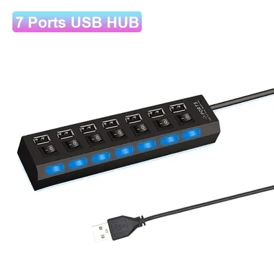USB HUB USB 2.0 Schalter USB Hub 3.0 Adapter High Speed Multi 4/7 Ports Hub USB Ein/Aus Schalter Tragbare USB Splitter Für PC Laptops