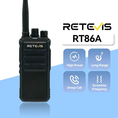 Retevis RT86A Walkie Talkie UHF-Radio Hochleistungs-Walkie-Talkie-Kommunikation Long Range Radio Communicator Notfallradio