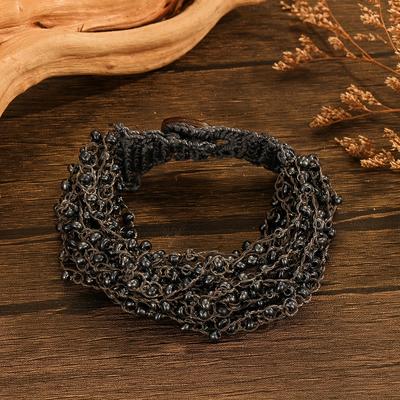 TEMU Vintage Boho Style Beaded Hand-knitted Crystal Bead Multi-strand Fashion Accessory For Daily And Gift-giving Occasions - No Plating, 1 Size Image