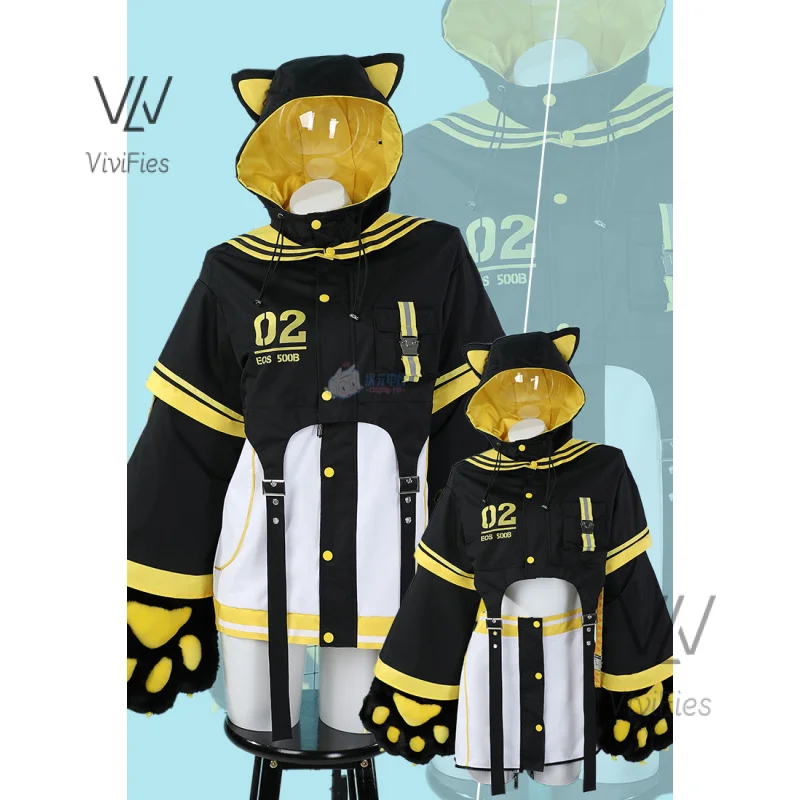Kagamin Len/Rin Cosplay Kostüm Rin Kagamin Uniform Len Outfits Ohr Katze Klaue niedlichen Halloween Party Spielset für Männer und Frauen Image