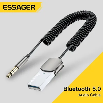 Essager Bluetooth Audio Receiver Dongle USB zu 3,5mm Buchse Auto Audio Aux Bluetooth 5,0 Freis prec heinrich tung für Auto empfänger BT Übertragung