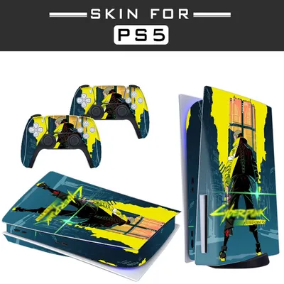 Anime PS5 Standard Disc Edition Skin Aufkleber für Playstation 5 Konsole & 2 Controller Skins Image