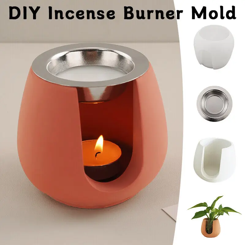 DIY Weihrauch brenner Form Kerzenhalter Silikon form Hydro ponik Pflanzen gefäß Beton harz Silikon form Handwerk Heim textilien Image