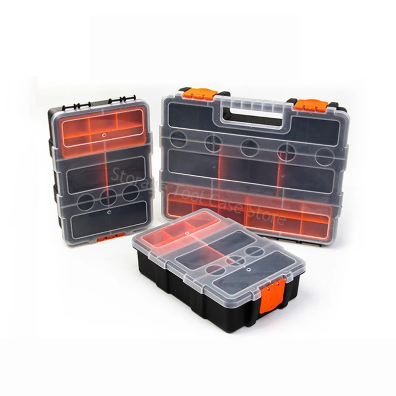 Tool Box Multi-Grid Parts Toolbox Plastic Boxes Professional Complete Case for Mechanics Organizer Tools Tough Build Tool Box
