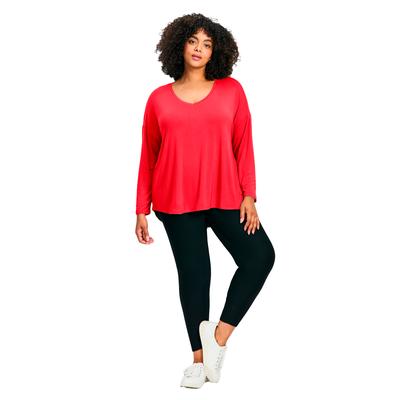 Plus Size Women's Taya Essential Top by Avenue in Red (Size 14)