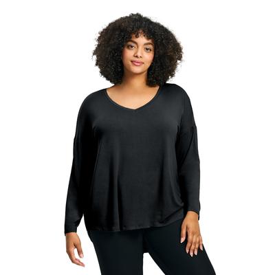 Plus Size Women's Taya Essential Top by Avenue in Black (Size 22/24)