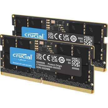 Crucial Used 64GB Laptop DDR5 5600 MHz SO-DIMM Memory Kit (2 x 32GB) CT2K32G56C46S5