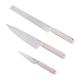 Ciarra Beyond Messer-Set Messerset 3tlg mit Chefmesser Brotmesser Allezweckmesser VM860KS-P Rosa