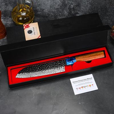 TEMU Damascus Knife Knife Professional Kitchen Knife Made Of Japanese Cored&67 Layers Damascus Steel Blade Kitchen Knife With Ergonomic Handle Made Of Handle Andgift Box. Image
