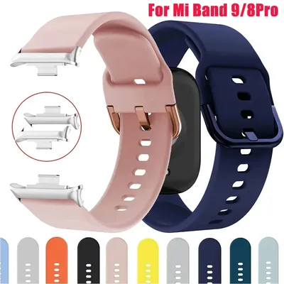 Silikon Strap Für Xiaomi Mi Band 9/8 Pro Ersatz Frauen Männer Sport Smart Uhr Armband Armband Uhr Band Für redmi Uhr 4